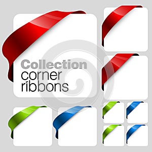 Collection of Vector corner ribbons