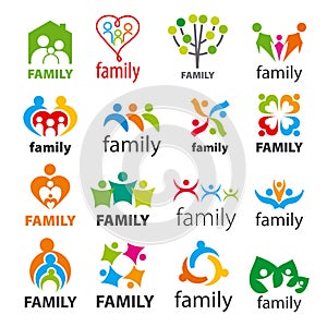 Collection of vector logos family