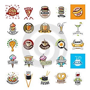 Collection of vector logos Food