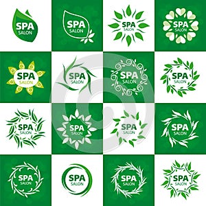 Collection of vector logos for spa salon