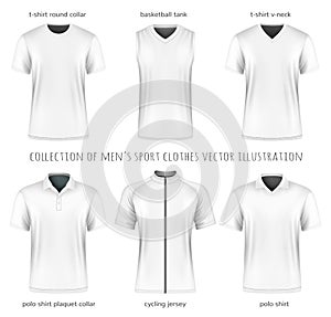 Collection of vector men sport clothes