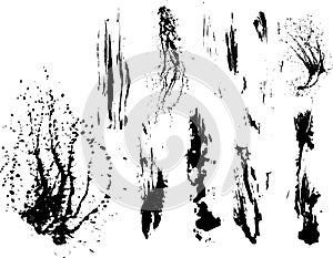 Collection of vector paint splatters