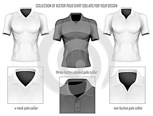 Collection of vector polo shirt