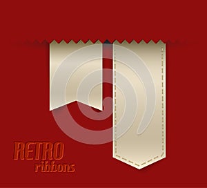 Collection of vector retro ribbons and tags