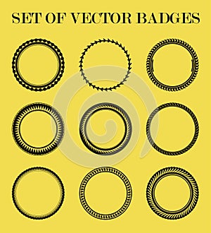 Collection of vector rounded labels.