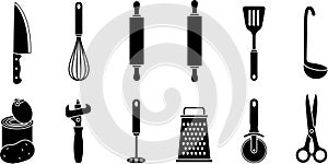 Kitchen Utensils Silhouettes