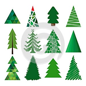 Collection of vector spruce