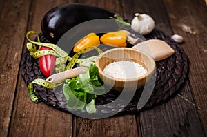 A collection of vegetarian (plate with vegetables)