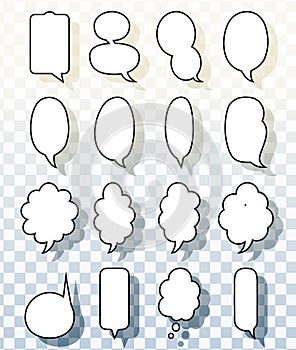 Vector Vertical Comic Balloons For Manga Webtoon And Chat Design