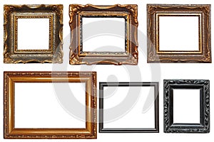 Collection of very old painting frames