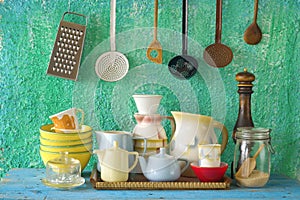 Collection of vintage kitchenware