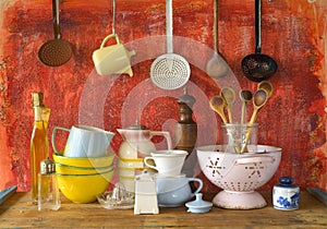 Collection of vintage kitchenware