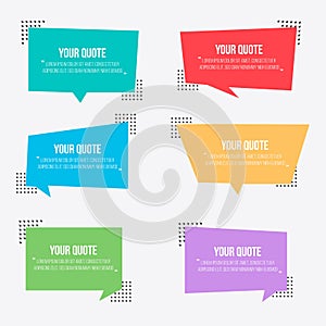 collection vintage speech bubbles quotes design illustration