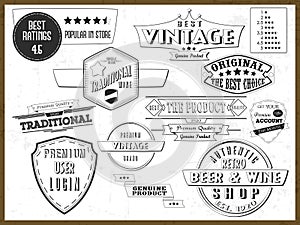 Collection of vintage tags or labels.