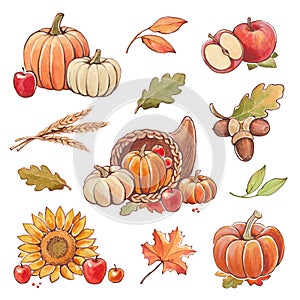 Da acquerello autunno illustrazioni 