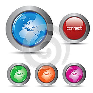 Collection of Web Buttons -EPS Vector-