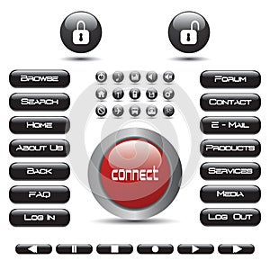 Collection of Web Buttons -EPS Vector-
