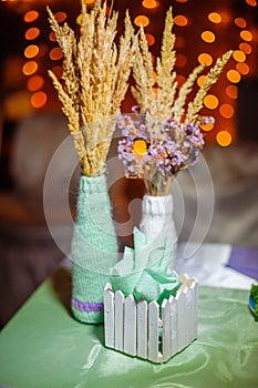 Collection of wedding details from ceremony and reception