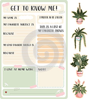 Collection of weekly or daily planner pages or stickers, sheet for notes and to do list templates