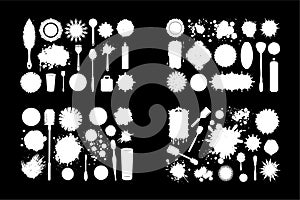 Collection of White Brushstroke Textures: Grunge and Artistic Patterns photo