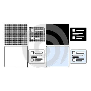 Wireframe design elements, user interface, app layout, digital template