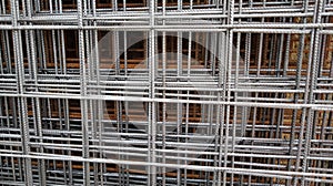 collection of wiremesh iron at a building materials store
