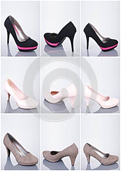 Collection of woman shoes