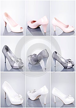 Collection of woman shoes