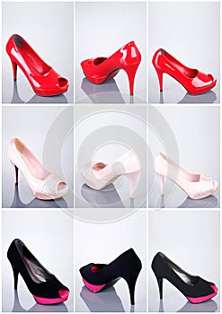 Collection of woman shoes