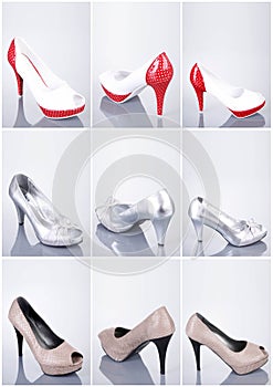 Collection of woman shoes
