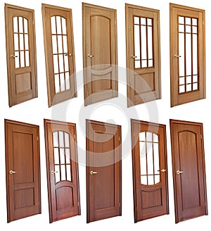 Collection of wooden doors