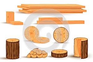 Collection of wooden logs