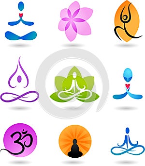 Collection of Zen icons - vector illustration