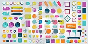Collections of infographics flat design elements.