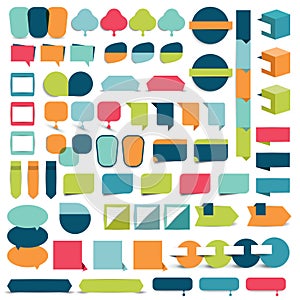 Collections of infographics flat design elements. photo