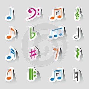 Collections of music notes