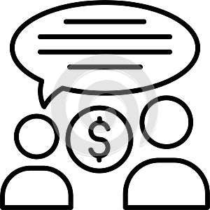 Collective Bargaining Outline Vector Icon