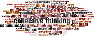 Collective thinking word cloud