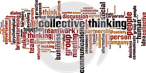 Collective thinking word cloud
