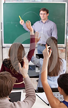 Colledge students in auditorium