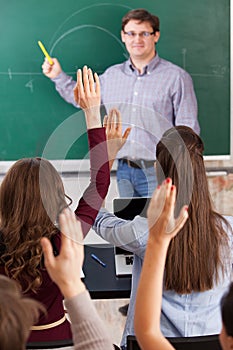 Colledge students in auditorium