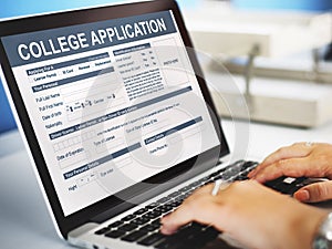 College Application Form Education Concept