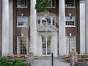 College building with stone columns