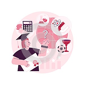 College choice abstract concept vector illustration.