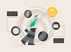 College choice abstract concept vector illustration.