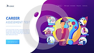 College choice concept landing page