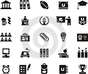 College and education icon set