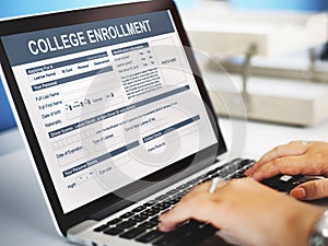 College Enrollment Study Academic Concept