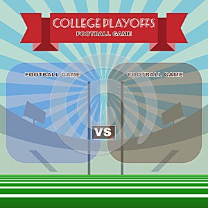 College Football Playoffs Vector Illustration