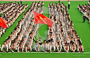 College freshmen military training